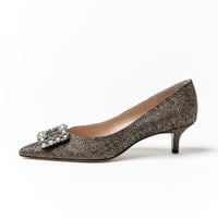 ビジューバックルポインテッドパンプス / Bijou buckle pointed pumps L0268 (BRONZE)