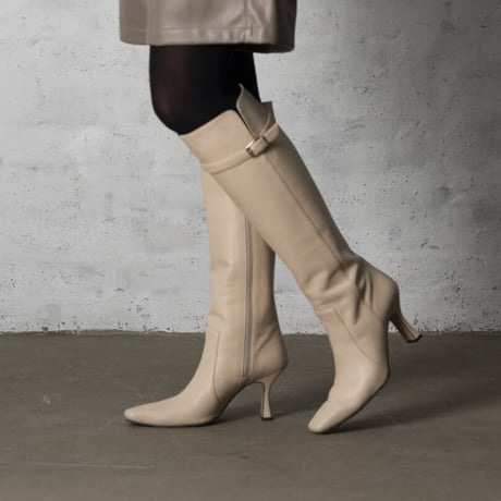 Buckle design long boots / バックルデザインロングブーツ-