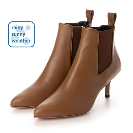 オールウェザーポインテッドサイドゴアショートブーツ/All weather pointed side gore short boots L0230 (BROWN)