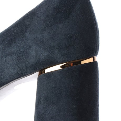 スクエアチャンキーヒールパンプス/ Square chunky heel pumps L0202（NAVY）