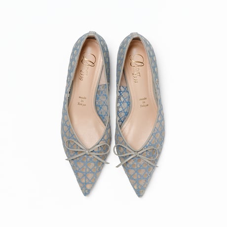 ポインテッドリボンチュールパンプス/ Pointed ribbon tulle pumps L0273 (BUGY/C)