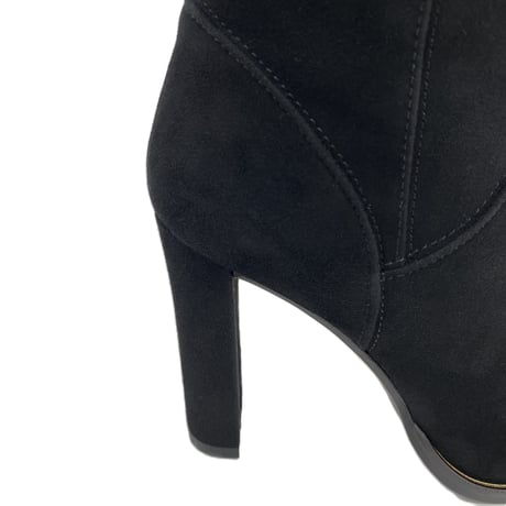 バックチェーンニーハイブーツ back Chain knee high boots L0272 (BLACK/S)