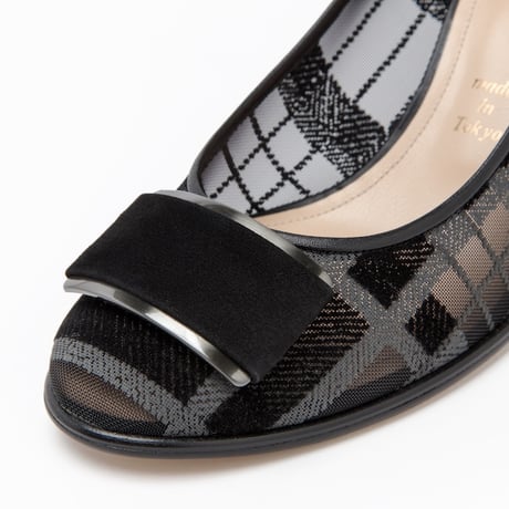 プレートチュールラウンドパンプス/Plate Tulle Round Pumps L0292 (BLACK)