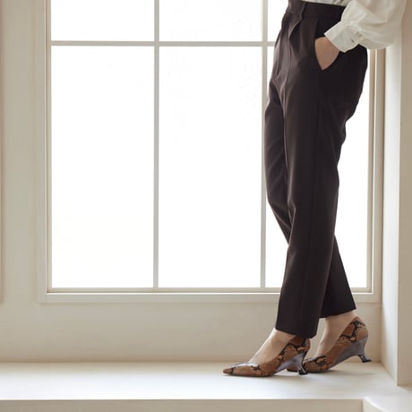 メタリックウェッジパンプス/Metallic wedge pumps L0261 (SNAKE)