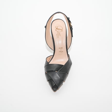 ソフトレザークロスサンダル/ Soft leather cross soft sandals L0274 (BLACK)