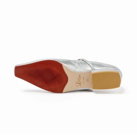Vカットメリージェーンフラットパンプス/ V-cut Mary Jane Flat Pumps L0294 (SILVER)