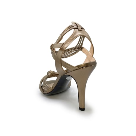 ノットデザインヒールトラップサンダル / Knot design heel trap sandals L0177（BRONZE）
