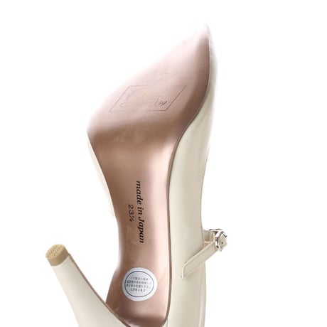 バイアスストラップパンプス/ Bias strap pumps L0164 (IVORY）