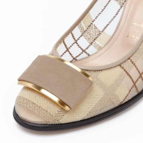 プレートチュールラウンドパンプス/Plate Tulle Round Pumps L0292 (BEIGE)