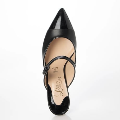 エナメルコンビストラップミュール/Enamel combi strap mule L0251（BLACK/C）