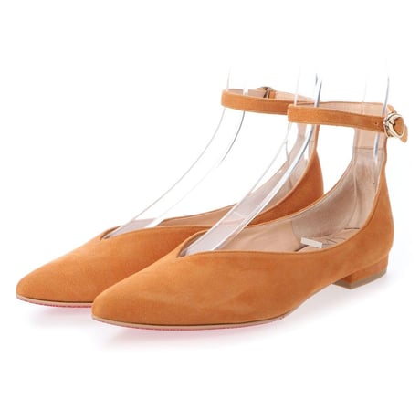 ネックストラップフラットパンプス/ Neck strap flat pumps L0204（CAMEL/S）