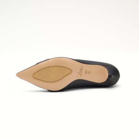 メタルボタンモチーフポインテットパンプス/Metal button motif pointed pumps L0283 (BLACK)