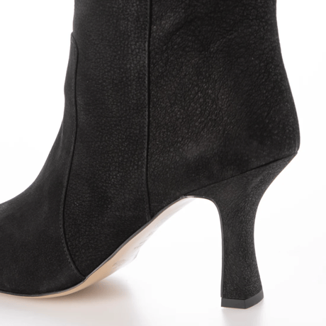 スクエアトゥバックルベルト付きロングブーツ/Square toe buckle belt long boots L0247（BLACK/N）