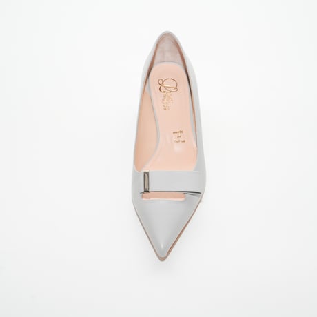 ポインテッドデザインチャンキーパンプス/ Pointed design chunky heel pumps L0280 (L.GRAY)