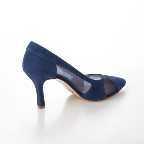チュールポインテットパンプス/Tulle pointe pumps L0249 (BLUE/S）