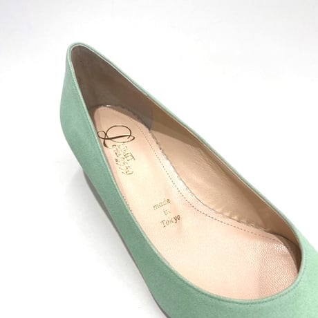 アーモンドトゥローヒールパンプス/Almond toe low heel pumps L0266 (L.GREEN/S)