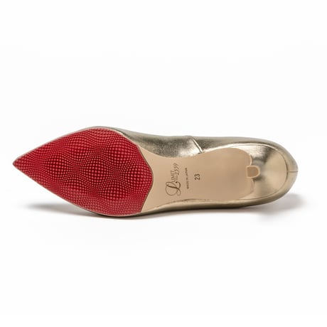 バイアスカットヒールパンプス / Bias cut heel pumps L0203 (GOLD)