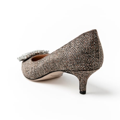 ビジューバックルポインテッドパンプス / Bijou buckle pointed pumps L0268 (BRONZE)