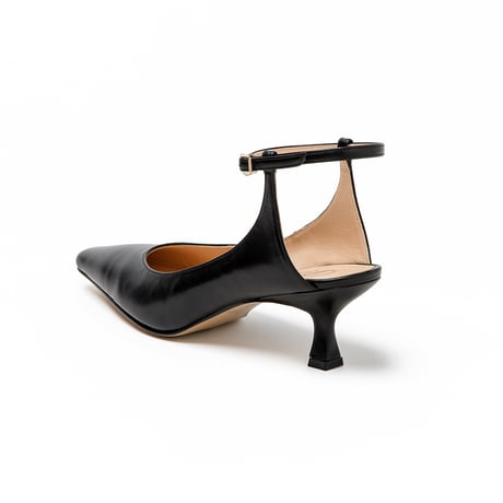 スクエアトゥネックベルトパンプス/Square Toe Neck Belt Pumps L0290 (BLACK)
