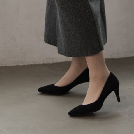 ポインテッドオールウェザーパンプス / Pointed all-weather pumps L0200A (BLACK/S）