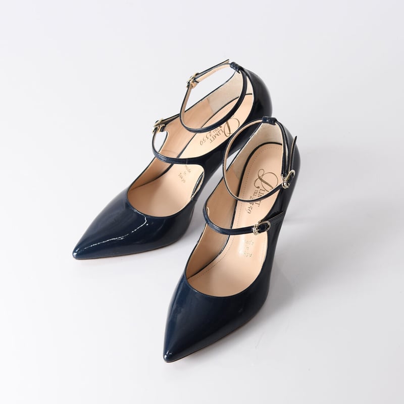 ポインテッドトゥストラップヒールパンプス / Pointed toe strap ポインテッドトゥストラップヒールパンプス / Pointed toe strap