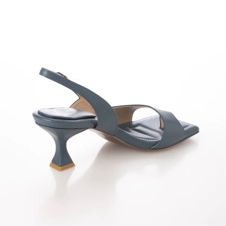 スクエアトゥバックストラップトングサンダル/Square toe back strap tong sandals L0238 (BLUE GRAY）