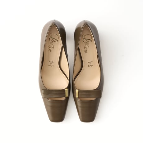 ベルトデザインストレートヒールスクエアパンプス/Belt Design Straight Heel Square Pumps L0288（MOCA）