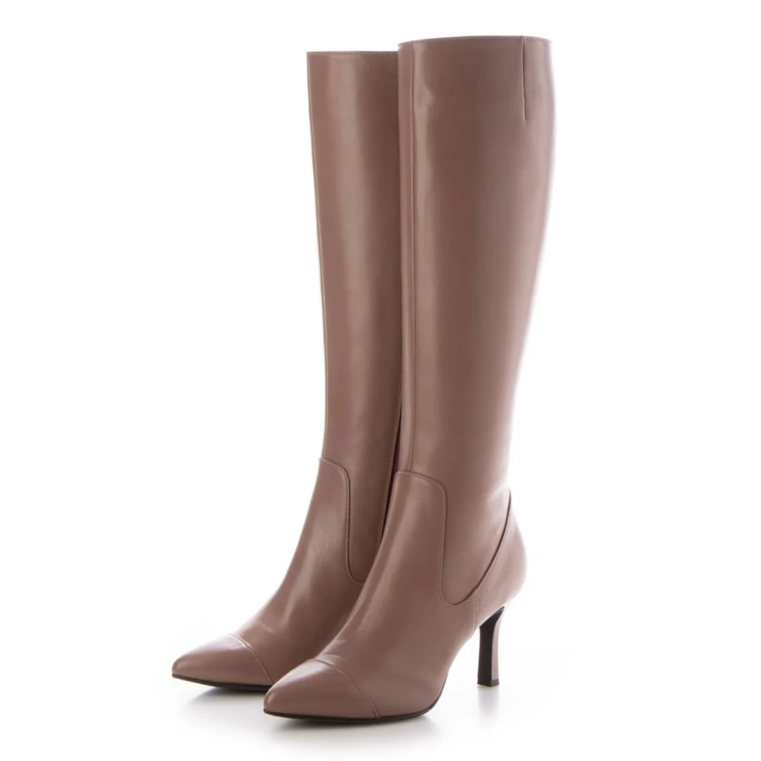 ロングブーツ Suede Leather Long Boots (2color) ポインテッドトゥロングブーツ/Pointed toe long boots L0232