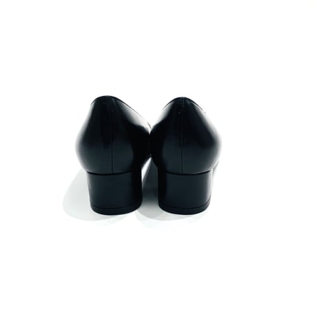 アーモンドトゥローヒールパンプス/Almond toe low heel pumps L0266(BLACK/R)