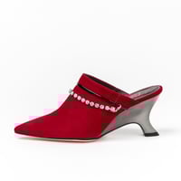 ダイヤレーンメタリックウェッジヒールミュール/Dialane metallic wedge heel mule L0269 (RED)