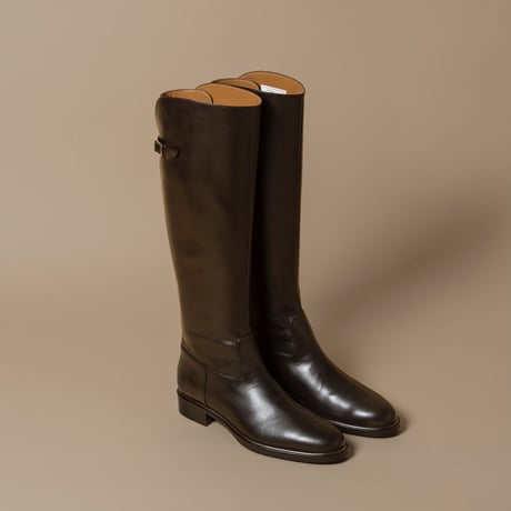 ワンストラップバックジップジョッキーブーツ/One strap back zip jockey boots L0233（D.BROWN）