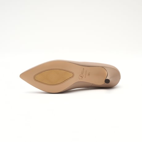 メタルプレート付ポインテッドパンプス/Metal plate pointed pumps L0282 (BRONZE)