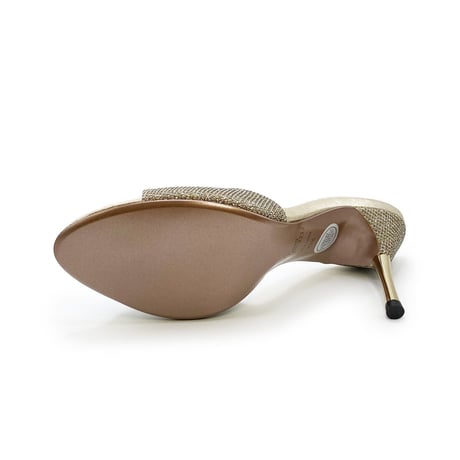 スパイクヒールミュールサンダル/Spike heel mule sandals L0217 (L.GOLD）