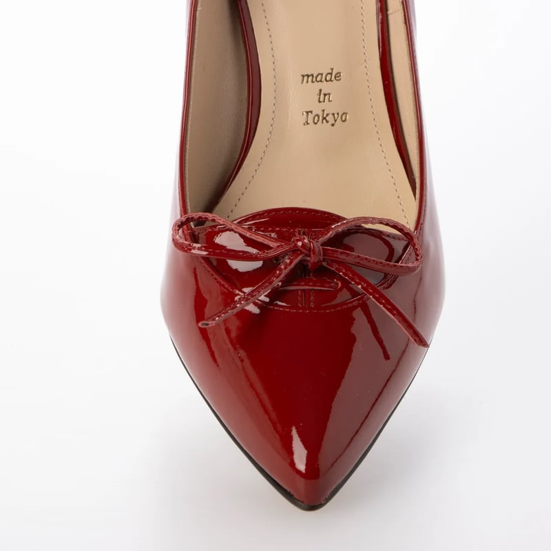 ポインテットトゥリボンエナメルパンプス/Pointed toe ribbon ポインテットトゥリボンエナメルパンプス/Pointed toe ribbon