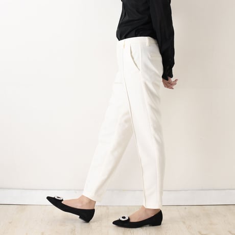 ビジューバックルフラットシューズ / Bijou buckle flat shoes L0223（BLACK/S）