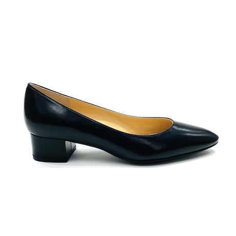 アーモンドトゥローヒールパンプス/Almond toe low heel pumps L0266(BLACK/R)