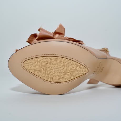 ランダムボリュームサテンリボンバックスリングサンダル/random volume satin ribbon back sling sandals L0281(LATE)