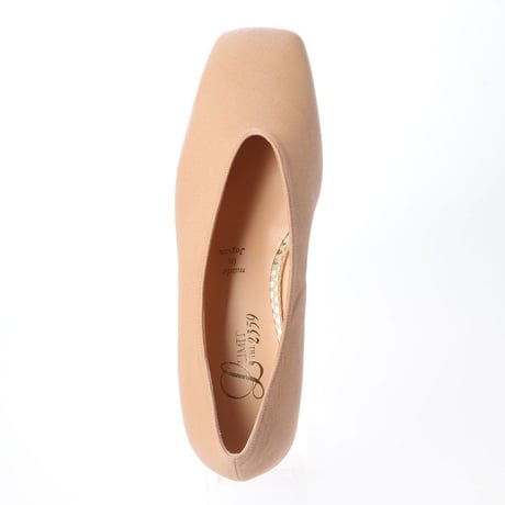 スクエアVカットフラットシューズ / Square v-cut flat shoes L0205（BEIGE）