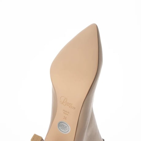 ポインテッドフロントジップショートブーツ/ Pointed front zip short boots L0246（BEIGE）