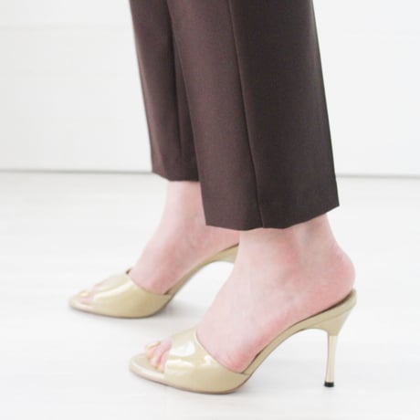 スパイクヒールミュールサンダル/Spike heel mule sandals L0217 (L.GOLD）
