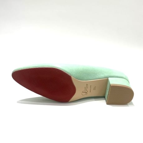 アーモンドトゥローヒールパンプス/Almond toe low heel pumps L0266 (L.GREEN/S)