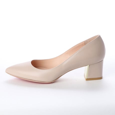 ポインテッドチャンキーヒールパンプス /  Pointed Chunky Heel Pumps L0201 （IVORY）