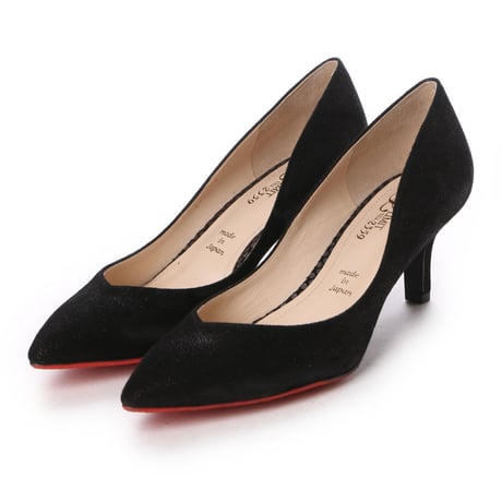 メタリッククラックパンプス / Metallic crack pumps L0139 (BLACK）