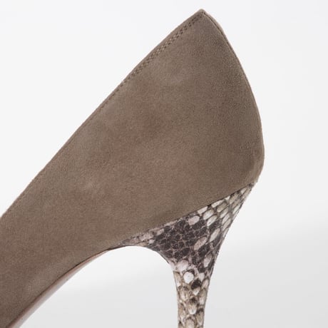 パイソンピンヒールパンプス  / Python pin heel pumps L0209 (OAK/S）