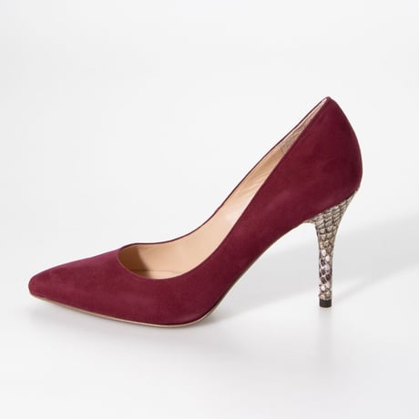 パイソンピンヒールパンプス  / Python pin heel pumps L0209 (WINE/S）