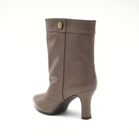 メタルボタンモチーフ付ルーズショートブーツ/metal botton motif Loose Short Boots L0287（GRAY）