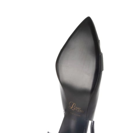 ポインテッドメッシュバックバンドパンプス/Pointed mesh back band pump L0242 (BLACK）