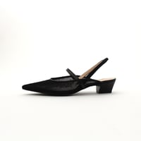 チュールスリングバッグパンプス / tulle slingback pumps L0296 BLACK/D