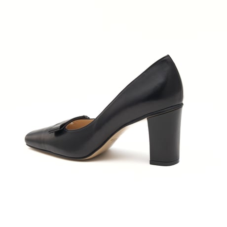 ベルトデザインストレートヒールスクエアパンプス/Belt Design Straight Heel Square Pumps L0288（BLACK）