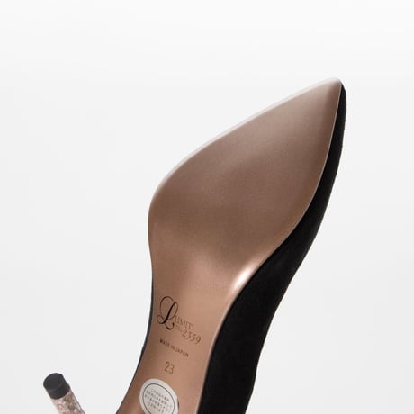 パイソンピンヒールパンプス  / Python pin heel pumps L0209 (BLACK/S）